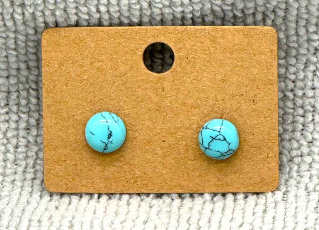 Turquoise stud earrings