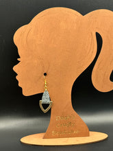 Load image into Gallery viewer, Leather and gold earrings
