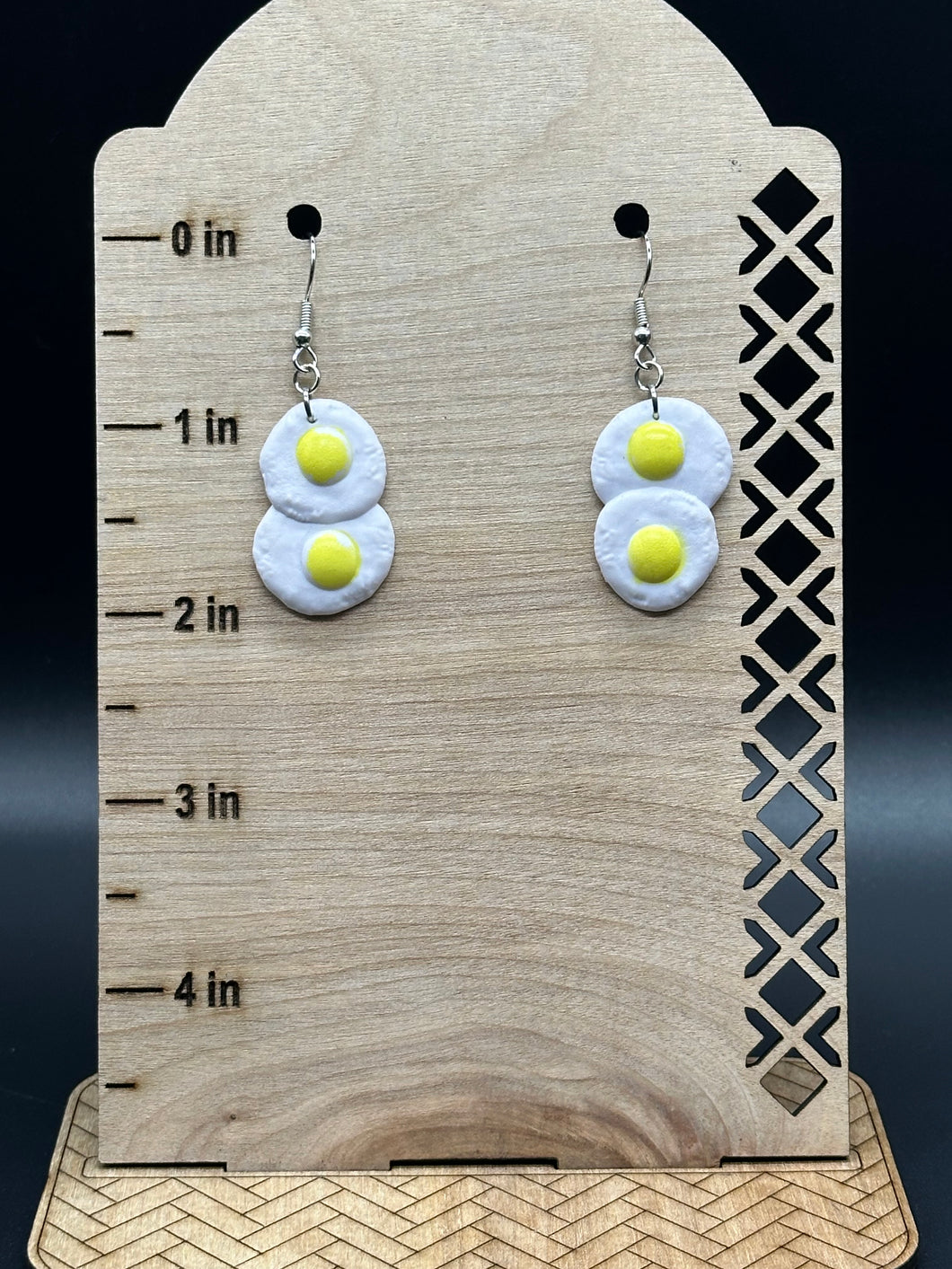 Egg rubber earrings