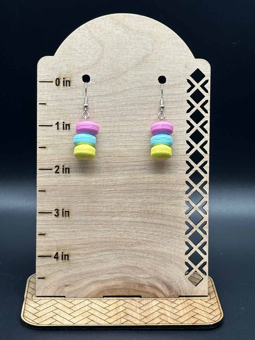 Macaron rubber earrings