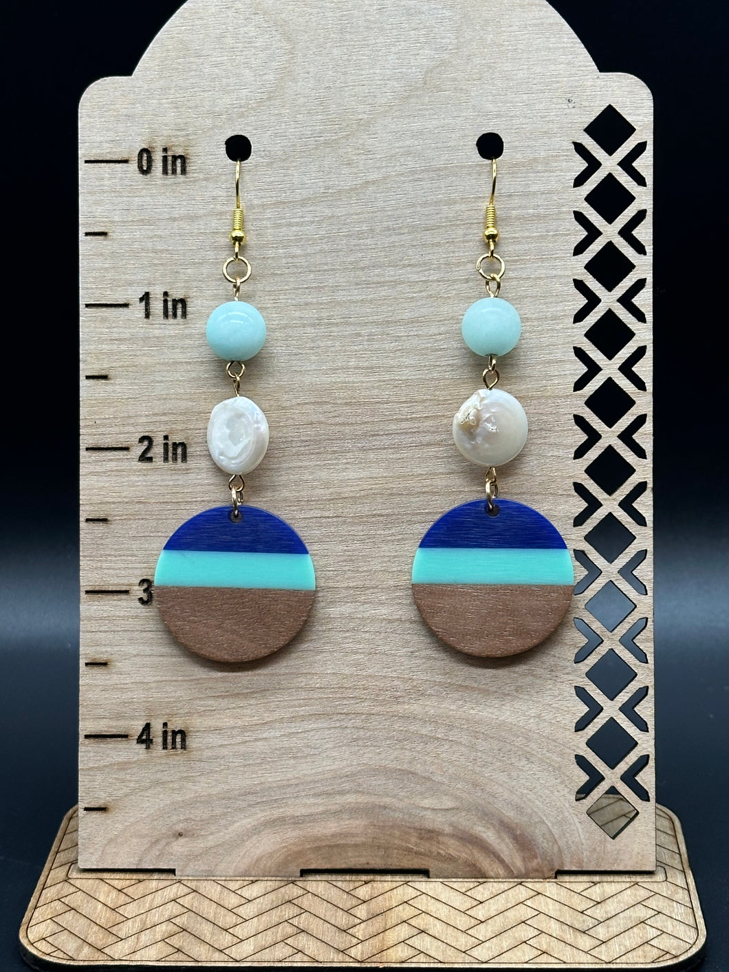 Resin bead earrings