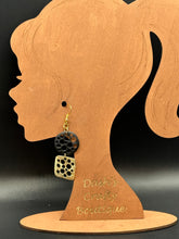 Load image into Gallery viewer, Black and gold earrings
