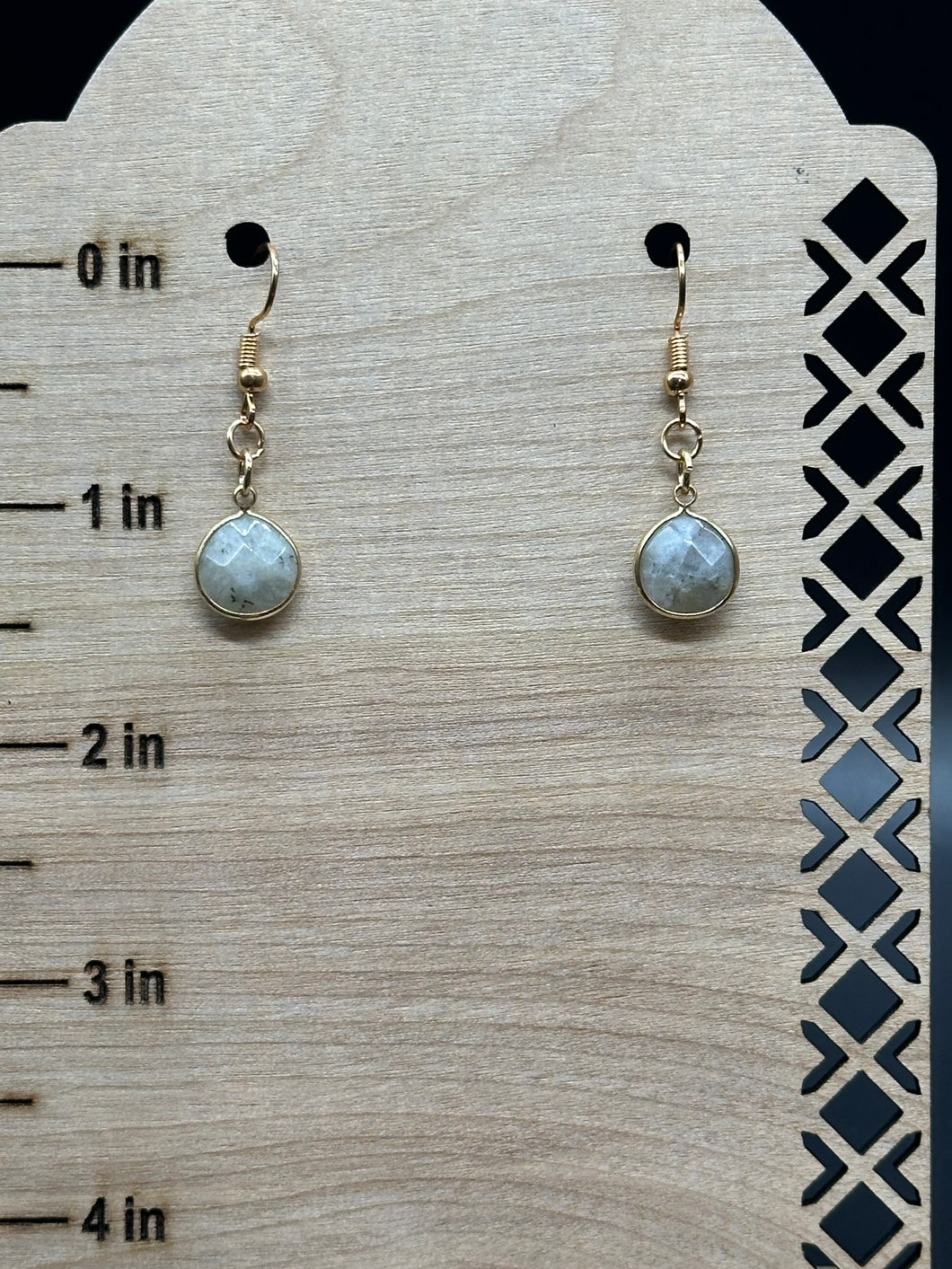 Aqua stone earrings