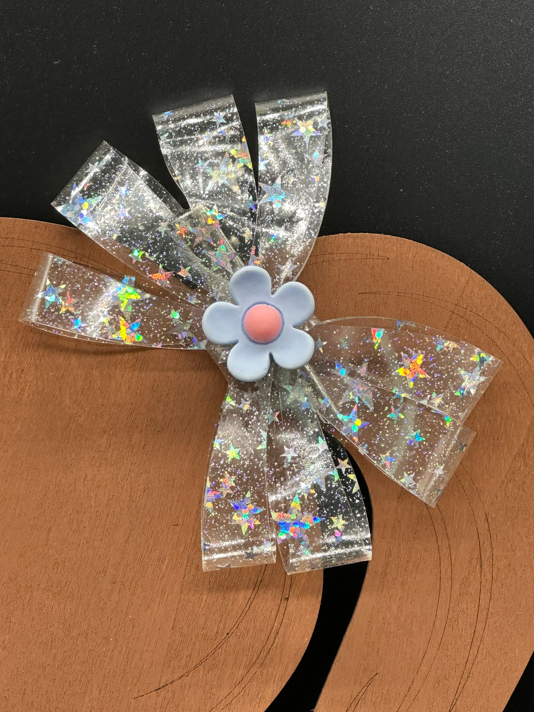 Clear jelly hair bows