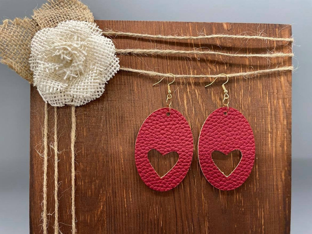 heart cut out earrings